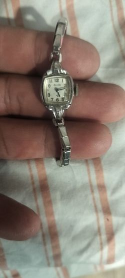 Elgin Vintage Ladies Silver Dress Watch