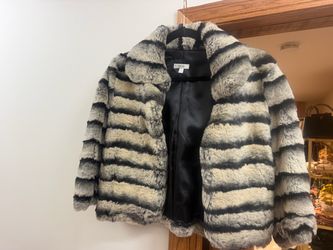 Vintage Caché Genuine Rabbit Fur Chinchilla-Style Jacket – Size Small
