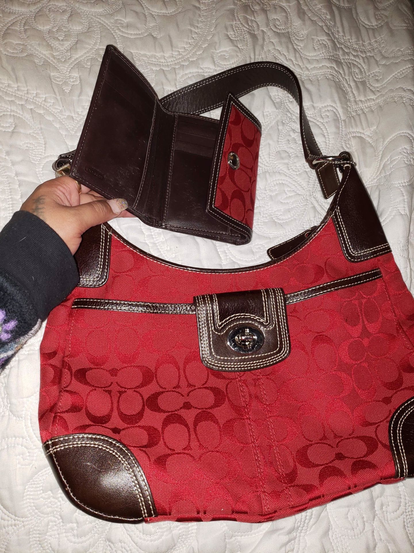 Coach purse with wallet