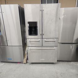 New KitchenAid 5 Doors Stainless Steel Fridge