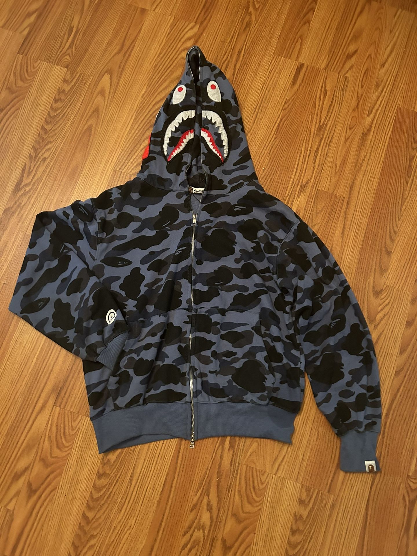 Bape camo navy blue Zip up