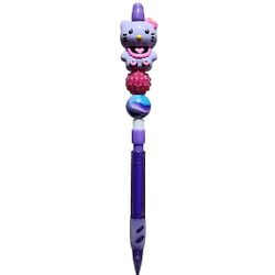 Hello Kitty Beaded Mechanical Pencil Focal Bead Purple