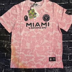 BAPE x Inter Miami Pink Camo Shirt