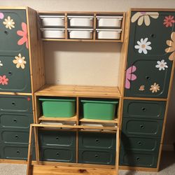Vintage IKEA Trofast Wardrobe Changing Table Desk