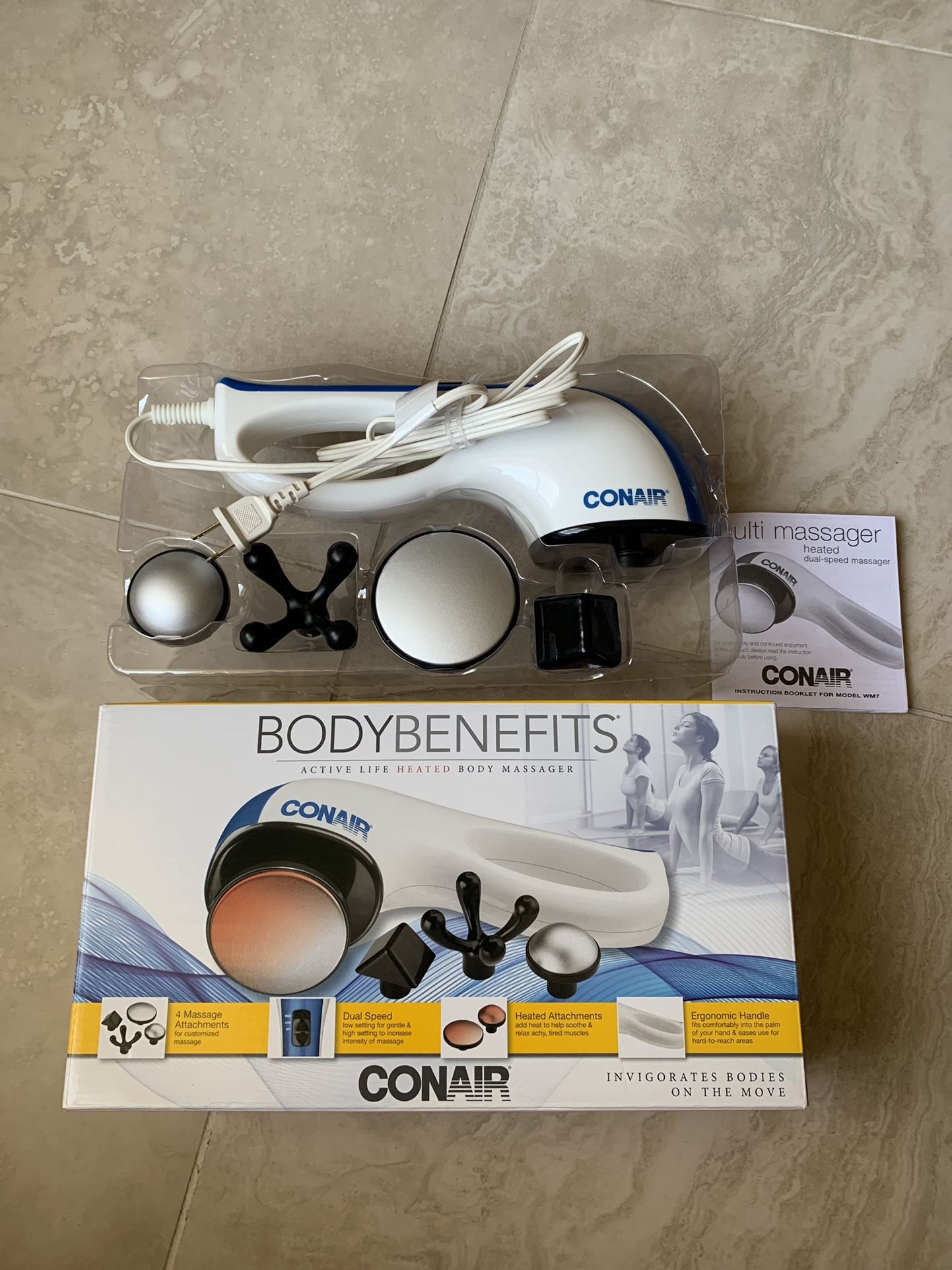 NEW Conair Body Benefits Heated Body Massager