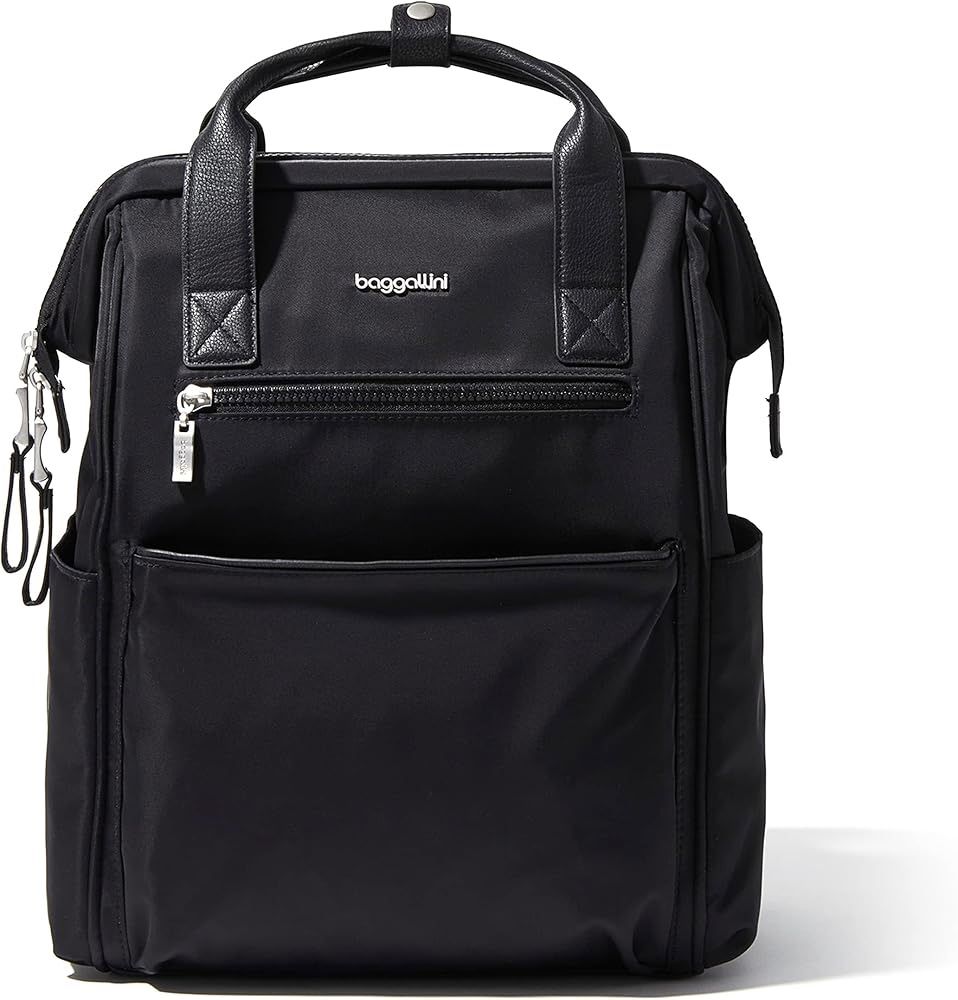 Baggallini Soho Backpack Black Neoprene Brand New with Tags