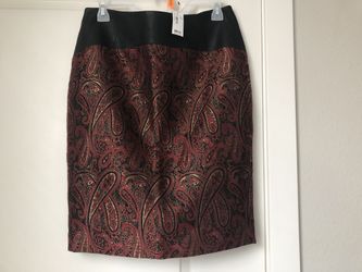 Paisley pencil skirt