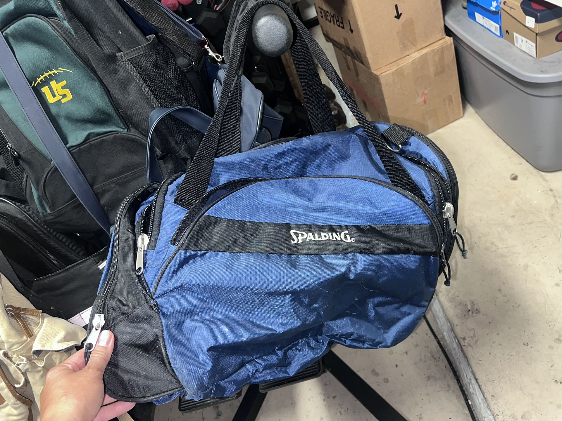 Spalding duffle bag navy blue medium
