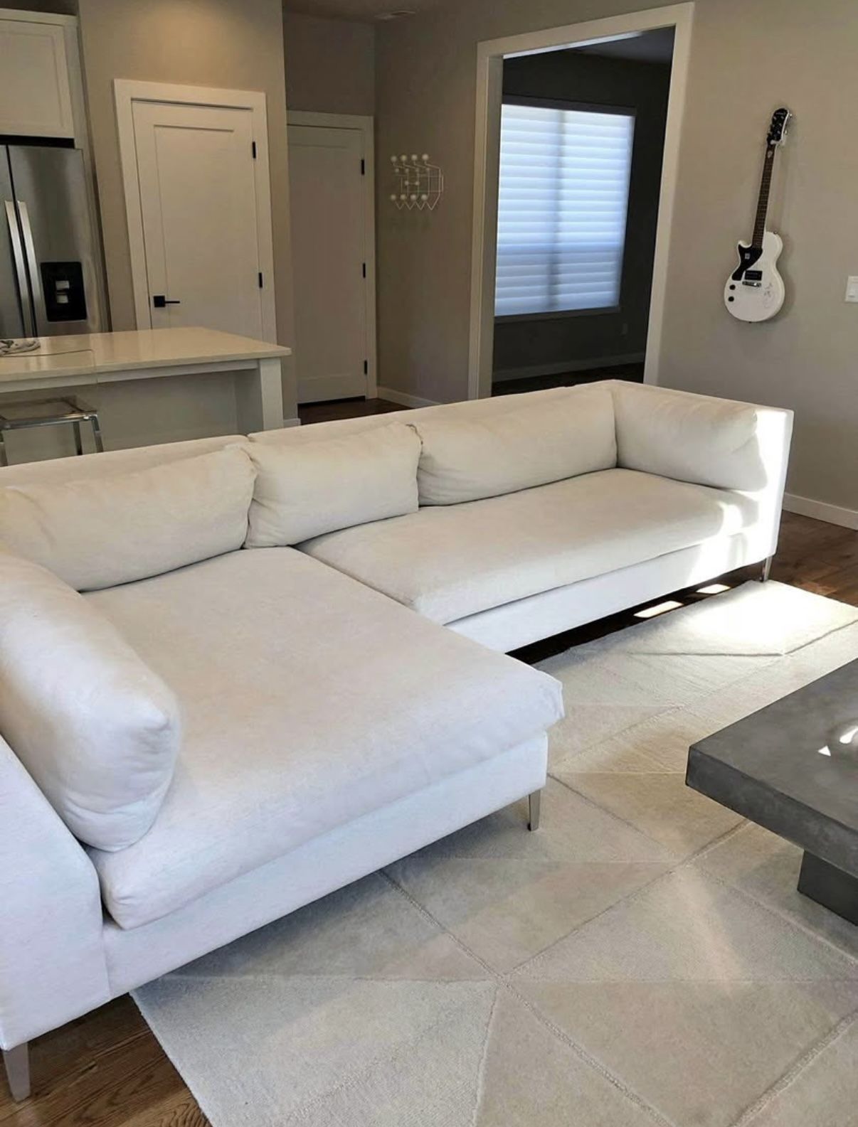 CB2 Decker 2 piece L shaped sectional sofa