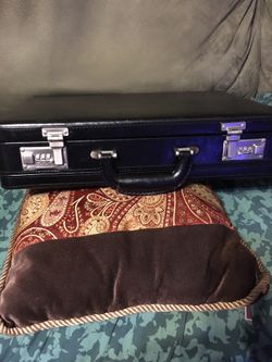 New, Black Leather Briefcase