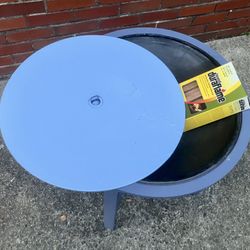 Mini Burn Barrel w/ Lid & Box of Duraflame