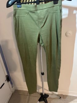 Green Slim Fit Pull-On Pants