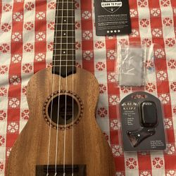 Official Kala Ukulele Soprano Starter Kit, Satin Mahogany (KALA-LTP-S)
