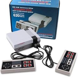Classic Mini Retro Game Console, Classic Mini Console Built- in with 620 Classic Retro Games Dual Players Mode Console for ..... NEW OPEN BOX
