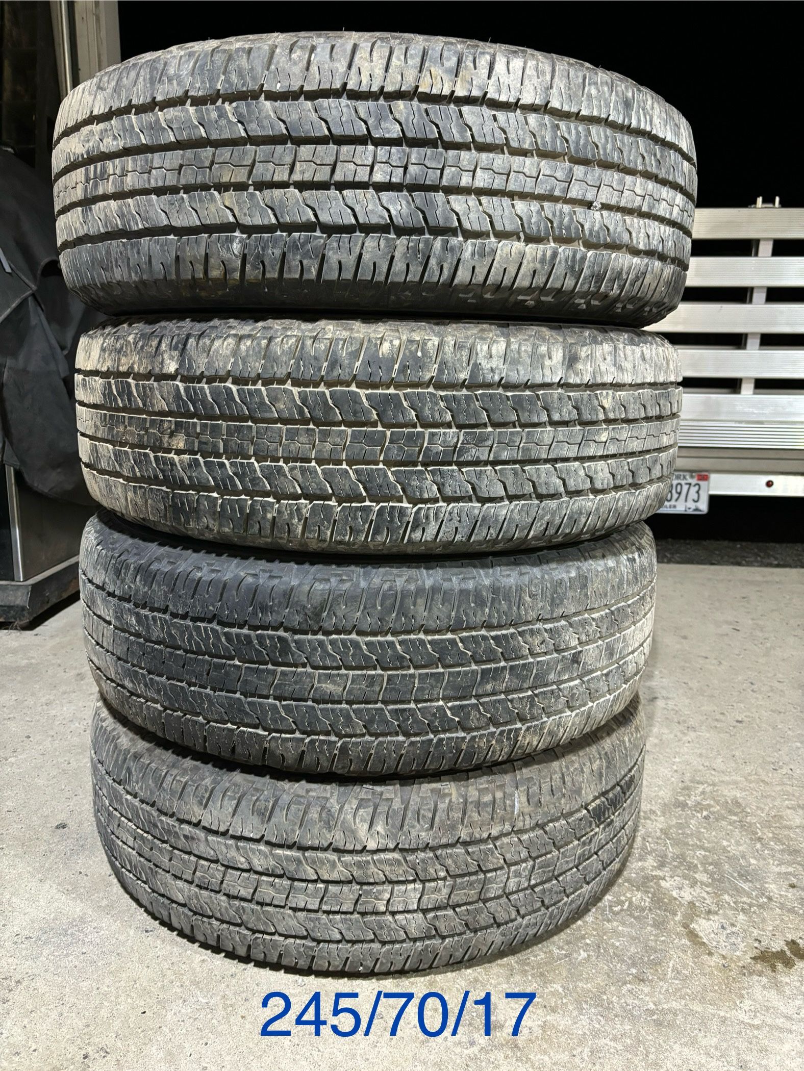 (4) - 245/70/17 Goodyear Wrangler Fortitude HT Tires