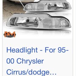 Dodge Chrysler Cirrus/dodge Headlight Year 95-00