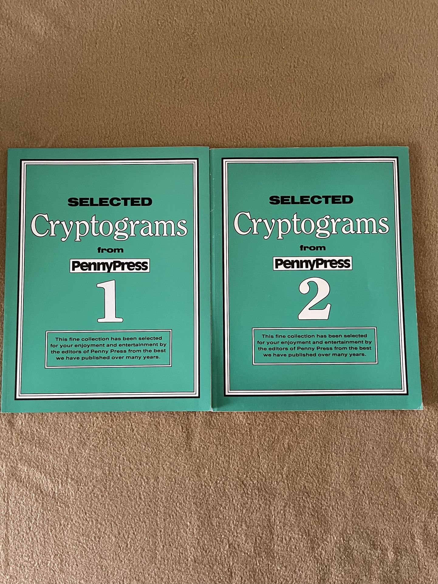 Cryptograms Penny Press Puzzle Books 1980’s