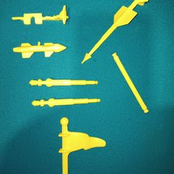 G.I Joe Baricuda Torpedos ( 1992 ) - Conquest Missile ( 1986 ) - Cobra Hydrofoil Missile ( 1985 ) - K'nex Parts- Lincoln Log Flag