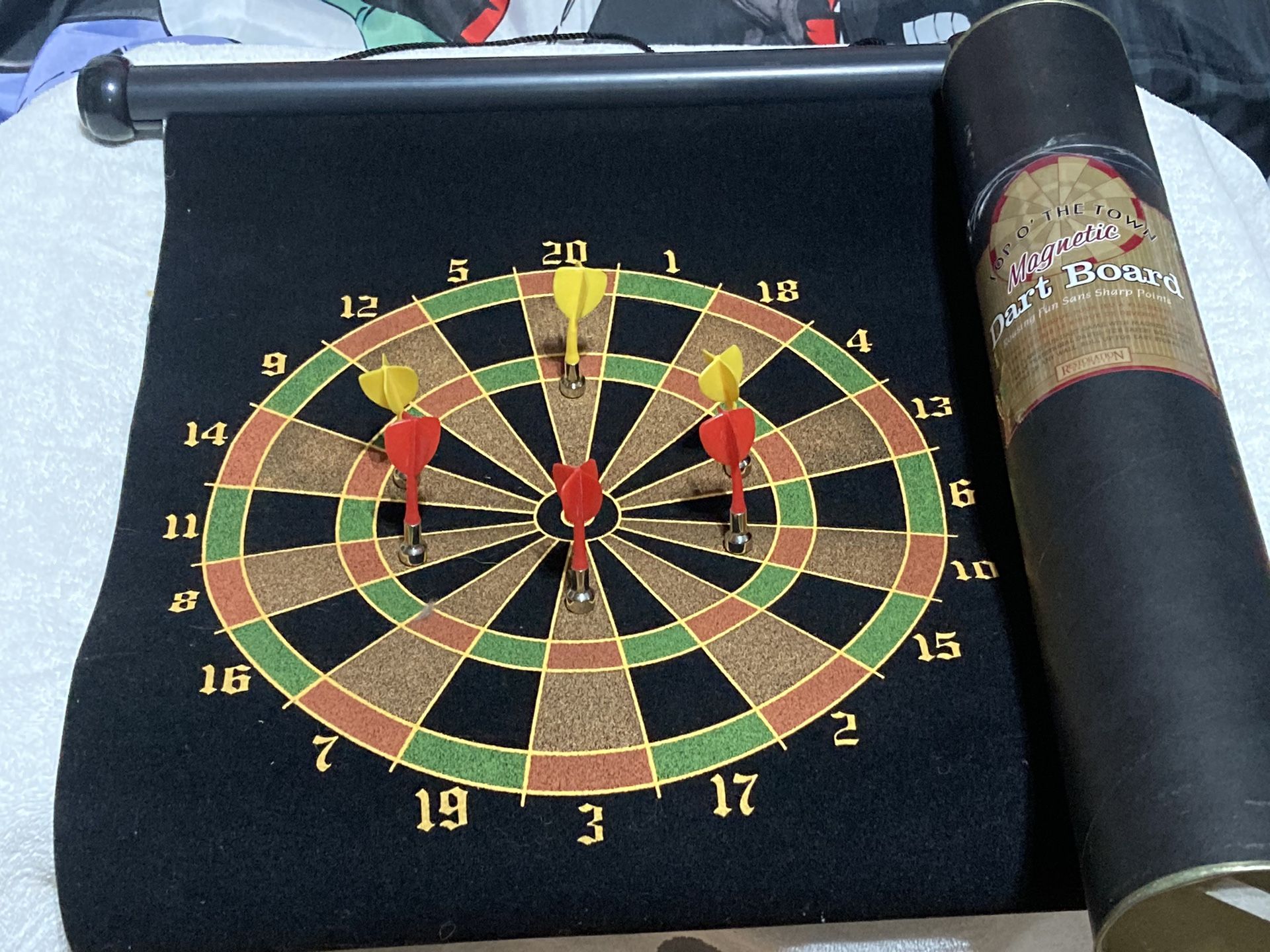 New RESTORATION HARDWARE “ Top O’ The Town” MAGNETIC DART BOARD