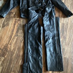 Leather Biker Equipment Set