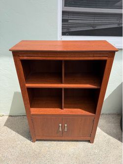 Small Entertainment Center TV Stand with Storage Cabinet