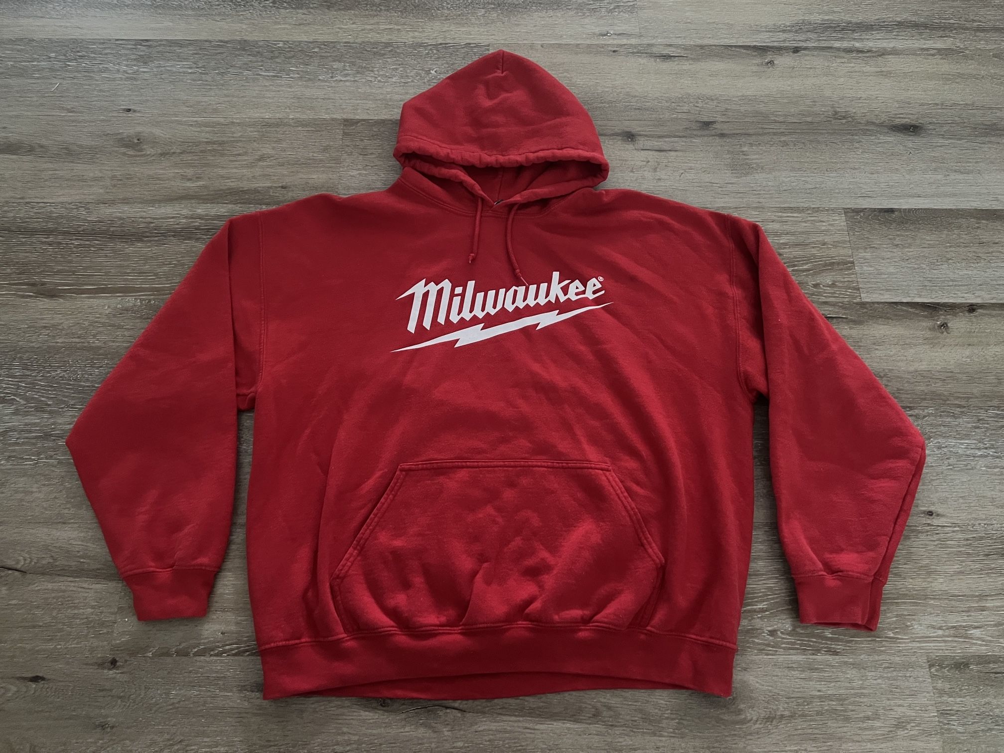 Milwaukee Power Tools Sweatshirt Hoodie Mens Size XL Red