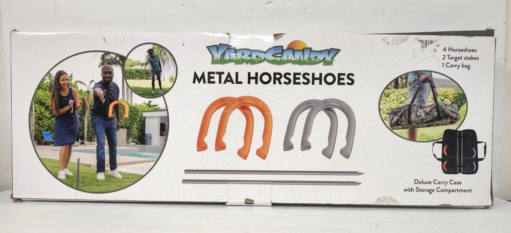 YardCandy Metal Horseshoes Game