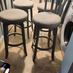 beautiful 4 swiveling bar stools ...