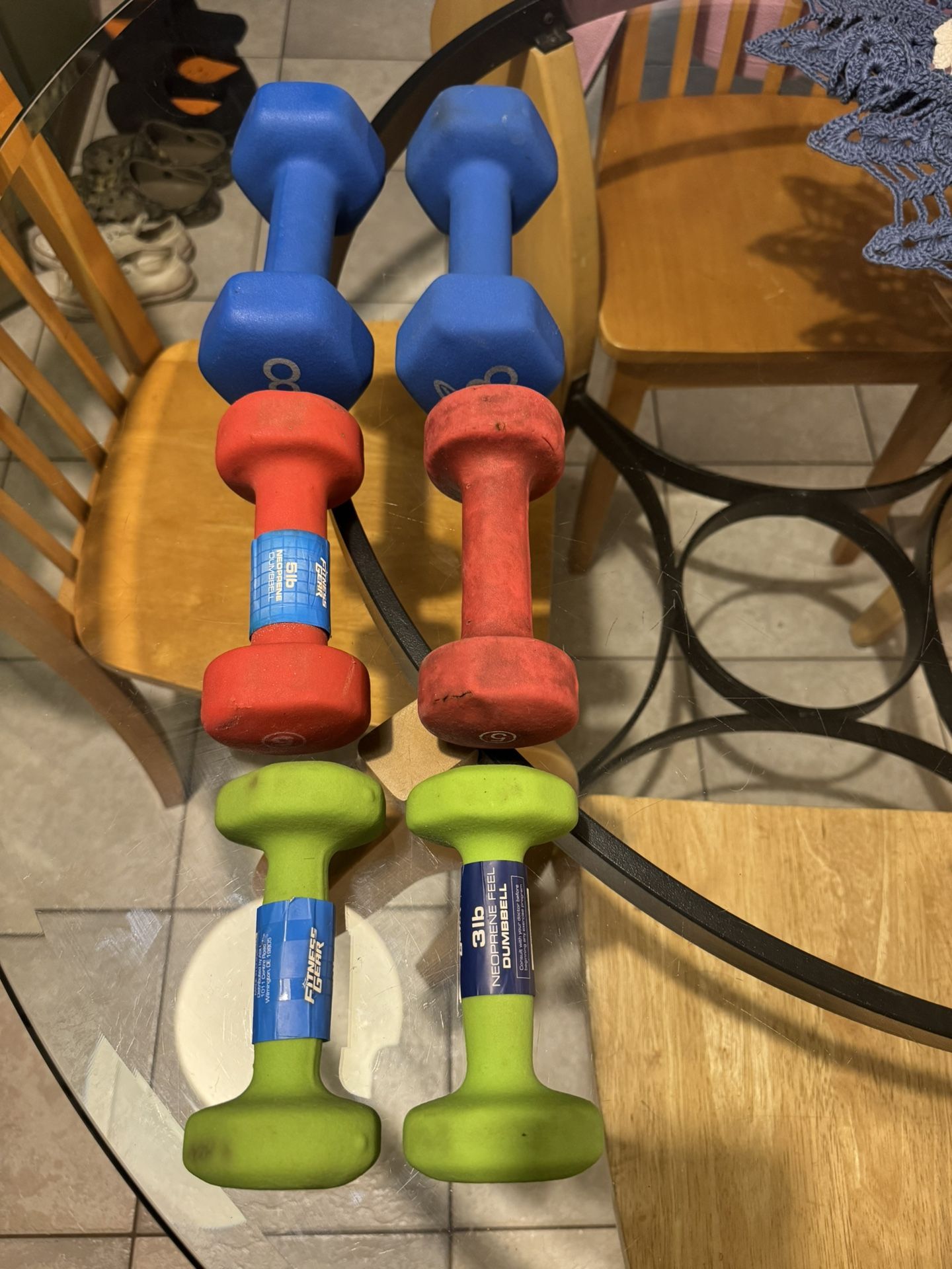 dumbbells 8 punt 5 punt 3 punt