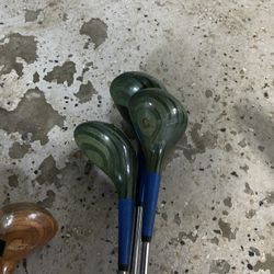 Golf Clubs Some Are vintage and some Are New 