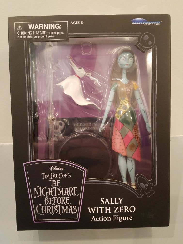 Sally and Zero Nightmare before Christmas figures