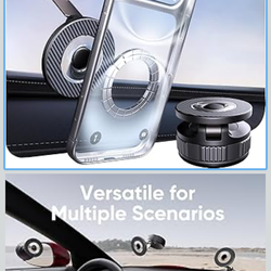 Vacuum Magsafe Car Phone Holder [120+ LB Strongest Suction & 3000gf Strongest Magnetic] 360° Adjustable Magnetic Car Phone Mount, Phone Holders for Yo