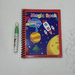 FREE Water Magic Art Space Themed Drawing Book (+ Refillable Water Marker) For Kids, Toddlers, Infants