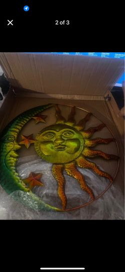ETC artistic sun and moon metal wall art