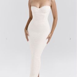 House Of CB Charm Wedding Dress In Cream Color