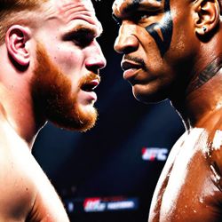 Jake Paul vs Mike Tyson Boxing Print Poster UFC