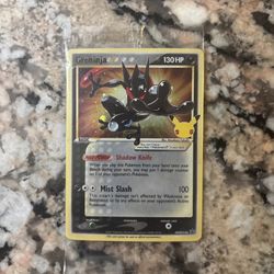 Pokémon TCG Greninja Gold Star SWSH144 Celebrations Black Star SEALED PROMO