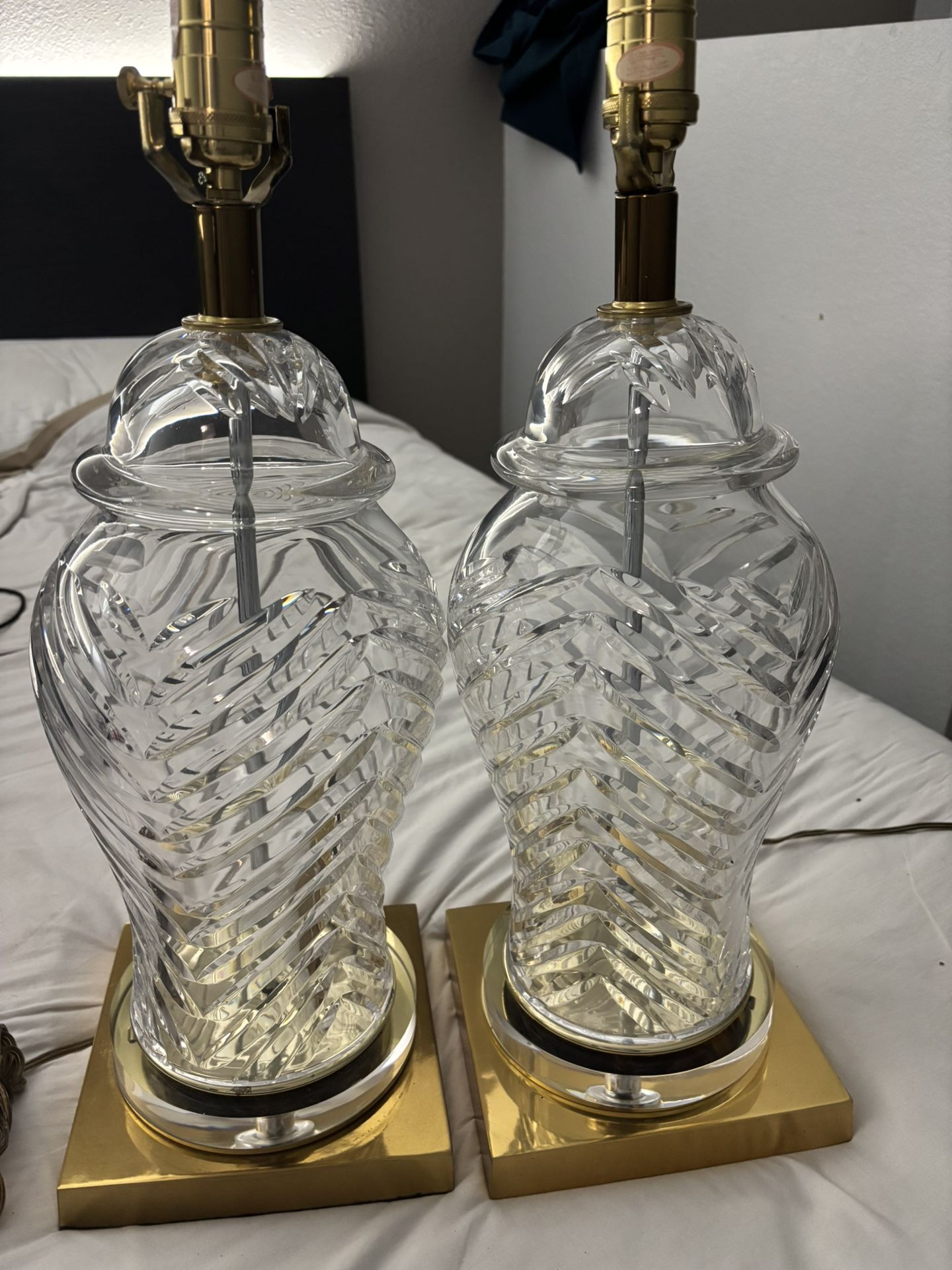 Matching Crystal Lamps From Germany 