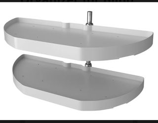 Polymer Half Moon Organizer for Blind Corner Cabinets