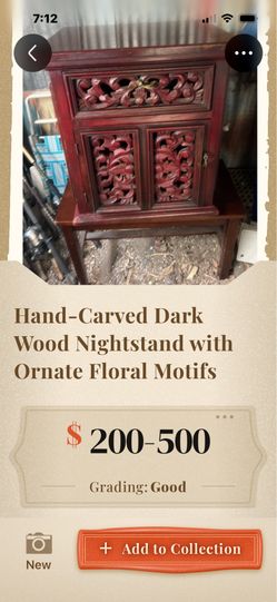 Old Carved ornate night stand