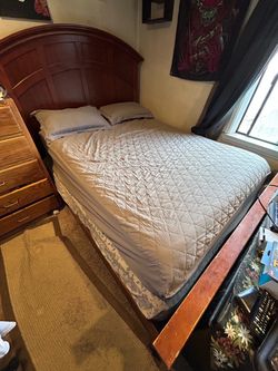 Queen bed includes mattress foam firme price