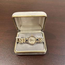 Authentic Jules Jurgensen Women’s Watch- Diamond/Saphire Bezel