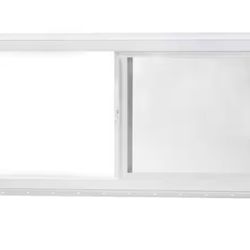  TAFCO WINDOWS 48 in. x 24 in. White Left-Hand Single-Pane Vinyl Sliding Utility/Shed Window with Screen