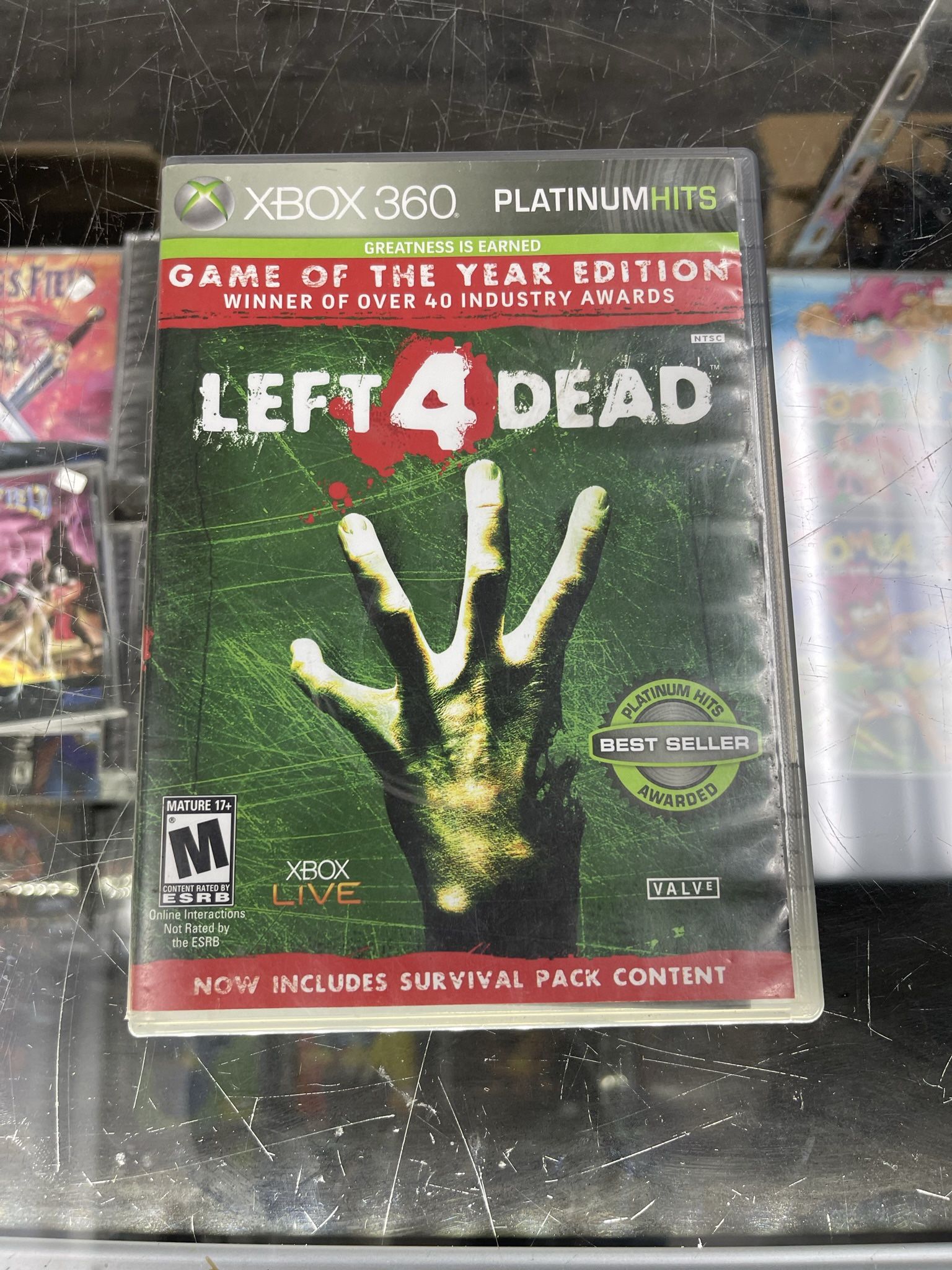 Left 4 Dead Xbox 360 $35 Gamehogs 11am-7pm Valid Till May 20/25