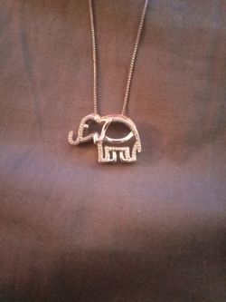 Jwbr Sterling 925 And Gold Elephant Necklace