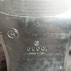 Authentic Gucci Nero Black Rubber Rainboots Womens Size 10