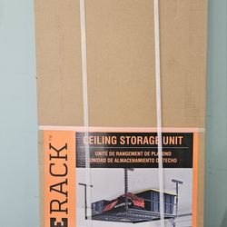 Silver Vein Heavy-Duty Steel Overhead Garage Storage Ceiling Rack With Wire Deck 47 In. W × 28 In H