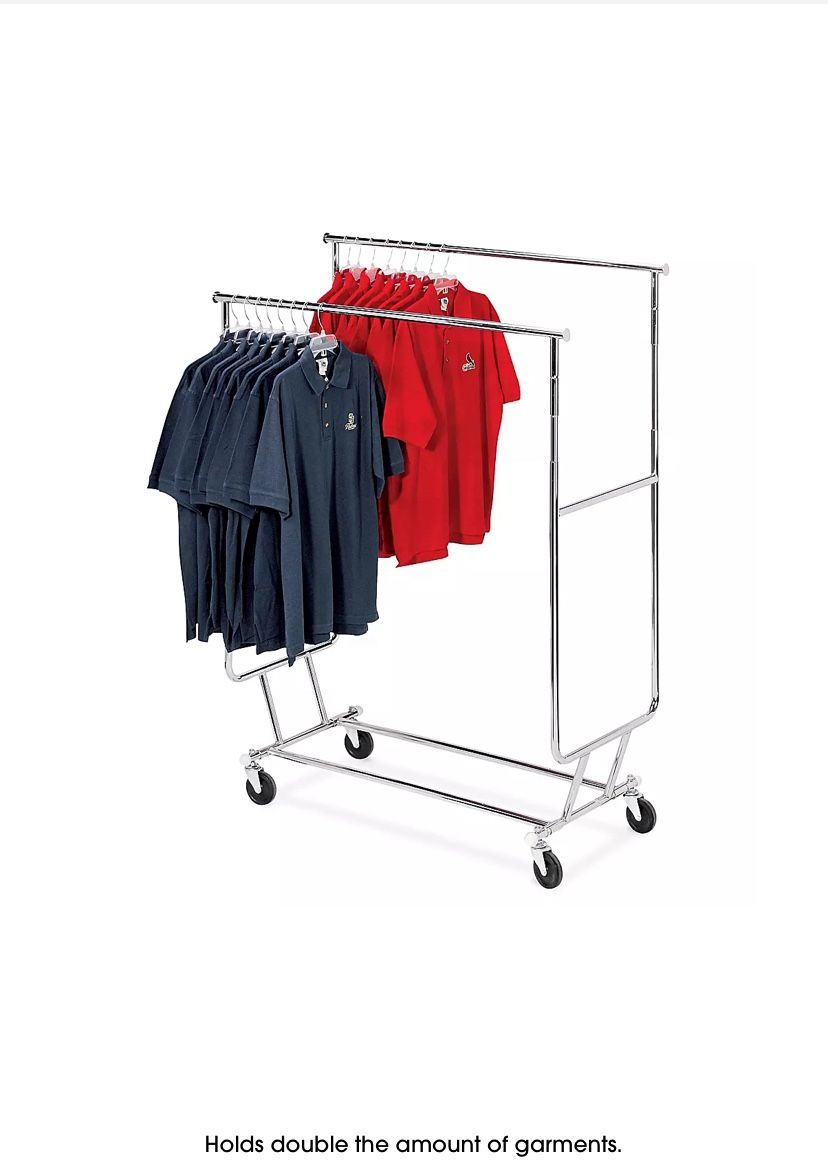 #4 Double Rolling Clothes Rack