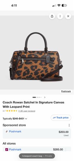 Coach leopard bag  180
