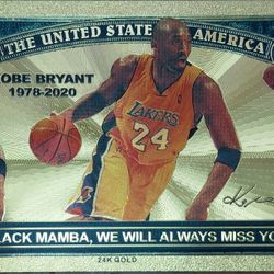 3 Kobe Bryant REAL 24k GOLD Foilz
